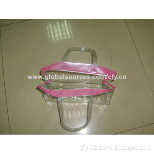 Vinyl Clear PVC Tote Bag, Different Designs, Shapes and Printing Ways Available